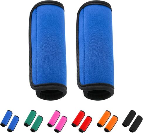 2 Pack Luggage Handle Wraps for Suitcase, Bright Color Comfort Soft Handle Covers (Black) in Kuwait