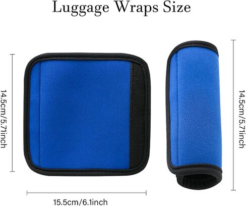 2 Pack Luggage Handle Wraps for Suitcase, Bright Color Comfort Soft Handle Covers (Black) in Kuwait