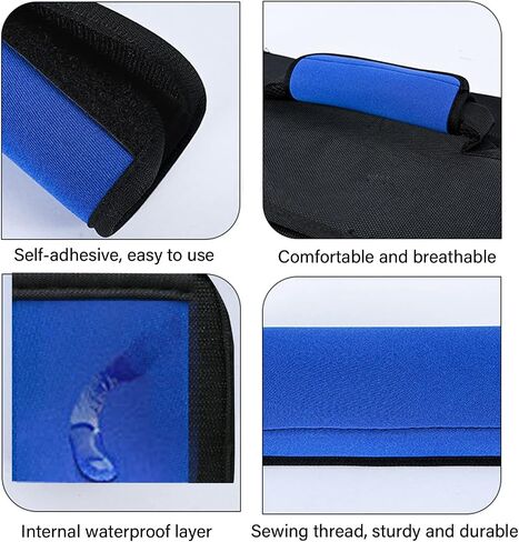 2 Pack Luggage Handle Wraps for Suitcase, Bright Color Comfort Soft Handle Covers (Black) in Kuwait