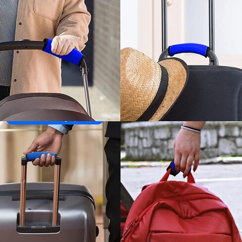 2 Pack Luggage Handle Wraps for Suitcase, Bright Color Comfort Soft Handle Covers (Black) in Kuwait