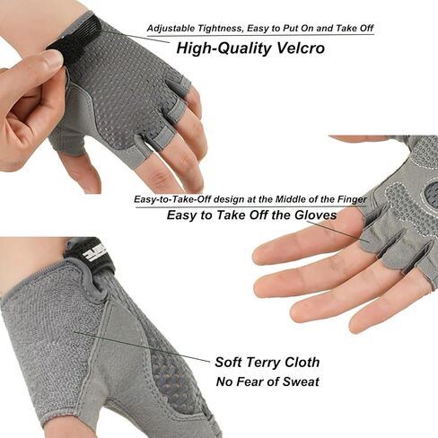 Kids Cycling-Half-Gloves with Non-Slip - Adjustable-Mesh-Breathable Gel-Biking-Gloves for Boys Girls in Kuwait