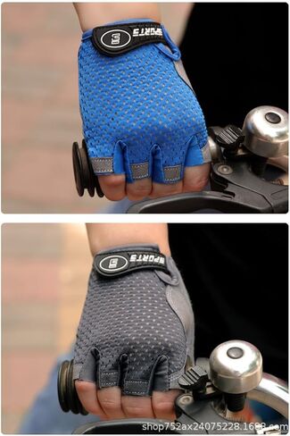 Kids Cycling-Half-Gloves with Non-Slip - Adjustable-Mesh-Breathable Gel-Biking-Gloves for Boys Girls in Kuwait