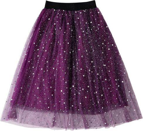 Jastore Girls Tulle Tulle تنانير A-Line Mesh Skirt Long Tutu Chairts Dress Stars Seleds Tutu Skirt for Toddler Girls in Kuwait