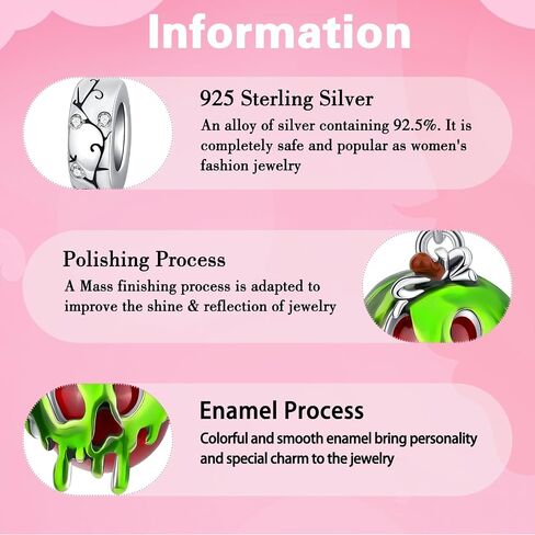 925 Sterling Silver Halloween Charms for Bracelets and Necklaces Pendant Jewelry Women's Bead Charms for Women in Kuwait