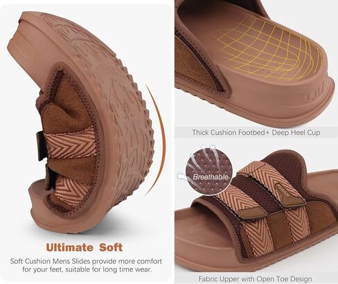 KuaiLu Mens Orthotic Sandals Comfortable Arch Support Fabric Sandal Slippers Shoes Man Casual Summer Cushion Slides Slip On Indoor Outdoor - Ultra-soft Comfort Fit Footbed in Saudi Arabia