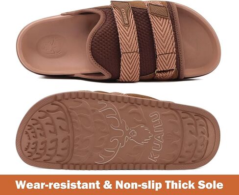 KuaiLu Mens Orthotic Sandals Comfortable Arch Support Fabric Sandal Slippers Shoes Man Casual Summer Cushion Slides Slip On Indoor Outdoor - Ultra-soft Comfort Fit Footbed in Saudi Arabia