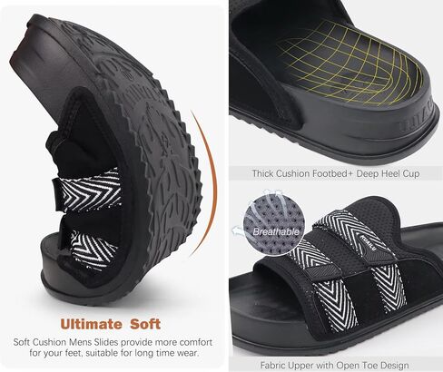 Kuailu Mens Songuls Mens Mens Mostral Arch Support Fabric Sandal Slippers Shoes Man Man Summer Cushion Slides in ourdoor Outdoor - in Saudi Arabia