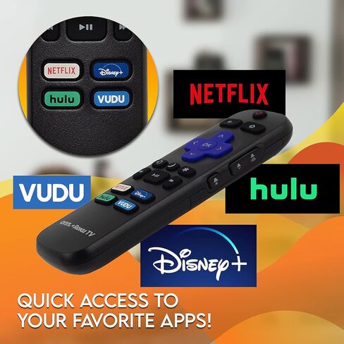 جهاز التحكم عن بعد OEM لتلفزيون Roku لا يتضمن الاقتران أزرار التحكم في مستوى الصوت وNetflix Disney+ Apple TV واختصارات HBO (Hisense 3226001217) (متجدد) in Kuwait