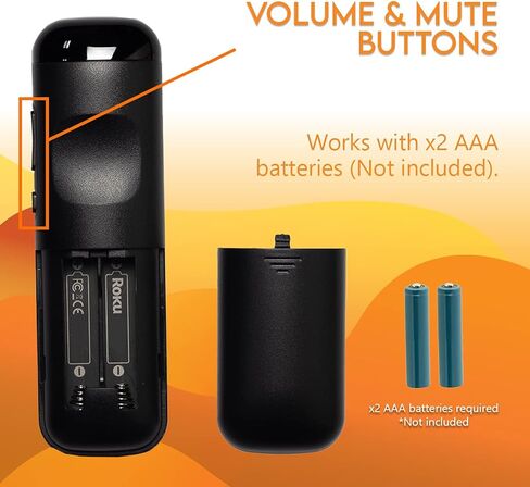 جهاز التحكم عن بعد OEM لتلفزيون Roku لا يتضمن الاقتران أزرار التحكم في مستوى الصوت وNetflix Disney+ Apple TV واختصارات HBO (Hisense 3226001217) (متجدد) in Kuwait