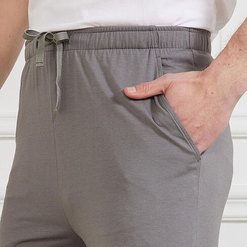 Netdraw Men's Ultra Soft Bamboo Viscose Pajama Pant Lightweight Cotton Sleep Lounge Jersey مع جيوب in Kuwait