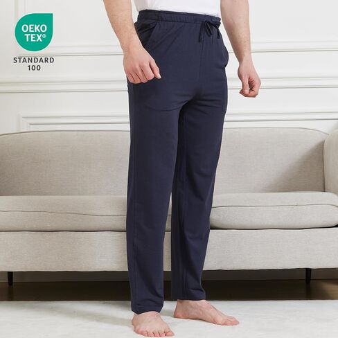 netdraw Men's Ultra Soft Bamboo Viscose Pajama Pant Lightweight Cotton Sleep Lounge Jersey Bottom with Pockets in Saudi Arabia