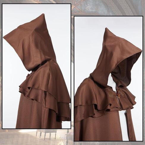 Renaissance Hooded Cloak for Women Men,Adult Medieval Cloak,Vintage Viking Cloak,Halloween Renaissance Costume in Kuwait