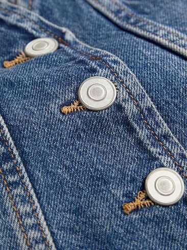 Womens Denim Vest Trendy Cropped Jean Vest Top for Women V Neck Waistcoat Jacket in Saudi Arabia