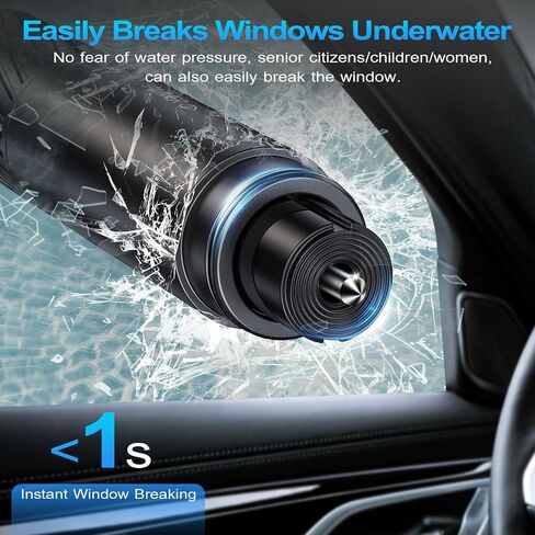 Window Breaker Seatbelt Cutter, Life Hammer Car Escape Tool and Seatbelt Cutter, Tungsten Steel Head Car Window Breaker Tool Under Water, Safehammer Seat Belt Cutter and Glass Breaker for New Cars in Saudi Arabia