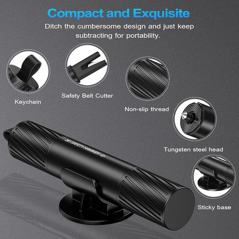 Window Breaker Seatbelt Cutter, Life Hammer Car Escape Tool and Seatbelt Cutter, Tungsten Steel Head Car Window Breaker Tool Under Water, Safehammer Seat Belt Cutter and Glass Breaker for New Cars in Saudi Arabia