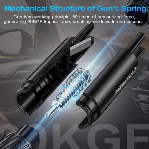 Window Breaker Seatbelt Cutter, Life Hammer Car Escape Tool and Seatbelt Cutter, Tungsten Steel Head Car Window Breaker Tool Under Water, Safehammer Seat Belt Cutter and Glass Breaker for New Cars in Saudi Arabia