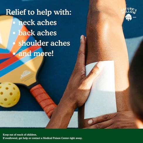 بقع تخفيف الصفصاف الطبيعة-الحل الموضعي السريع المفعول ، والموضعية للنبات للمساعدة في تعدد العضلات والمفاصل | 6 بقع لكل عبوة | 1 حزمة in Kuwait