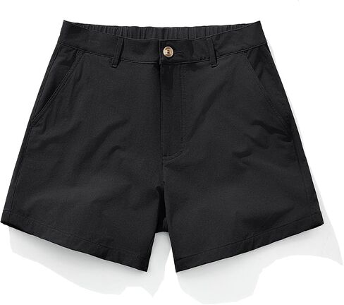 AIMPACT Men's Chino Shorts Slim-fit 5" Flat Front Elastic Waistband Stretch Casual Shorts in Saudi Arabia