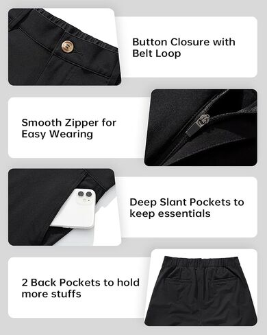 AIMPACT Men's Chino Shorts Slim-fit 5" Flat Front Elastic Waistband Stretch Casual Shorts in Saudi Arabia