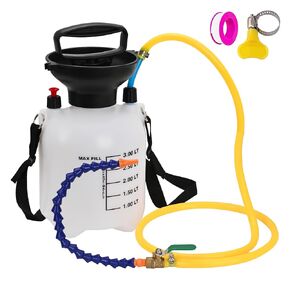 3L Manual Transmission Fluid Pump with Teflon Tape - Hand Operated Automotive Fluid Transfer & Filling System for Oil, Brake Fluid (Big)