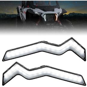 KEMIMOTO 2024/2025+ XP 1000 Running lights Accent Lights Compatible with 2024/2025+ Polaris RZR XP 1000/4 Accessories IP65 LED Fang Turn Signal Street Light 2PCS, Plug and Play