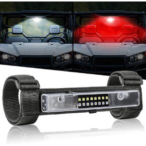 UTV Interior Dome Light with Switch, FASTCHOY AUTO Roll Bar Cage Mount Dome Light Battery Powered Universal Roll Bar Mount Lights for UTV ATV Side by Side Can-Am Polaris - White/Green