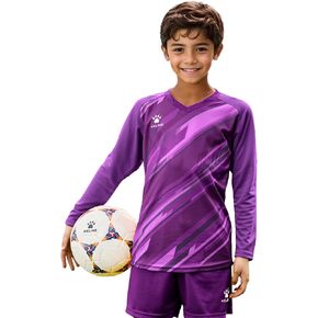 KELME Kids Goalie Shirt,Goalkeeper Jersey Padded Long Sleeve Soccer Football Training Uniform for Boys Girls
