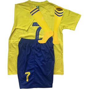 2324 NASSR-No 7 Soccer Jersey, Shirt/Shorts/Socks/Gift for Boys Girls Kids Kit Set