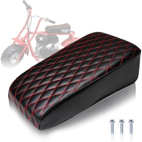JMCHstore Red Diamond Stitch Retro Mini bike Seat for Coleman ct100u 98cc ct100 100cc Motor ct100 3.0HP Mini bike Trail Powersports Parts