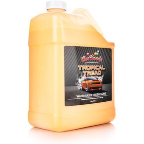 Tropical Tread Water-Based Tire Dressing - Conditions & Protects Rubber to Prevent Cracking & Browning – Safe for Tires, Trim, Plastic & Rubber – Ready to Use (1 Gallon)
