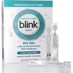 Blink Boost Preservative-Free Lubricating Eye Drops, Eye Care Drops for Dry Eyes, Instant Moisture for Dry Irritated Eyes & Comfort Throughout the Day, Contact Lens Friendly, 10 mL