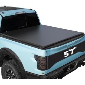Hard Folding Truck Bed Tonneau Cover Compatiable with Dodge Ram 1500 Classic&New(2009-2025) 5.7 FT Short Box w/o Rambox, Tri Fold Style