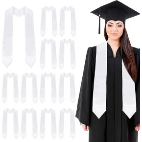 سرق 13 PCS ، 70 بوصة تخرجًا أبيضًا أبيضًا ، سرق شرف لطلاب التخرج ، حرية DIY
