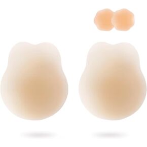 APOWUS Sticky Bra Push Up,Adhesive Bras, Nipple Covers with Lift for Backless Strapless Dress