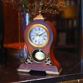ساعة الجدول 15''H Mantel Clock مع Pendulum Roman Numeral Ask Hock Hock Rock For Room Room Indoor Decor