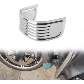 Chrome Front Fender Trim for Harley, Steel Ribbed Skirt Fender Trim Decorative Protection for Harley Electra Glide Road Glide King Tri Glide Ultra Classic Limited Low 2014-2024 Accessories
