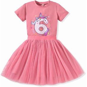6th Birthday Outfit for Girls 6 Year Old Six Sixth Shirt Skirt Birthday Outfit