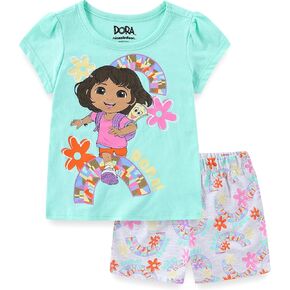 Nickelodeon Dora the Explorer Girls Short Sleeve T-Shirt and Shorts Set for Toddlers