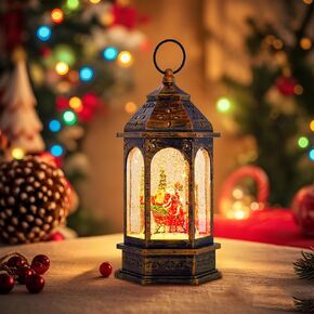 عيد الميلاد الثلج الكرات فانوس مع الموسيقى وجهاز ضبط الوقت ، واصطف USB/بطارية مشهد سانتا المضاء لهدايا مهرجان عيد الميلاد