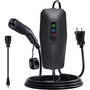 Level 2 EV Charger for Tesla 32Amp, 7KW Electric Vehicle Portable Charger with 20FT Cable, Home EV Charging Station for Tesla, 240V NEMA 14-50 Plug