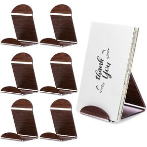 6 PCS Acrylic عرضًا مستقيماً موقفًا 4.1 × 3.2 × 3 '' الحبة الخشبية حامل الحامل العمودي الحامل الحامل