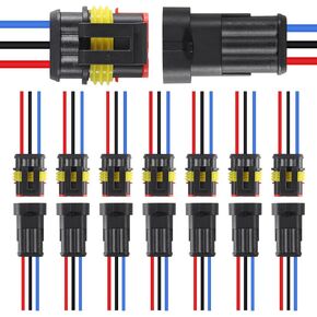 5Pin Waterproof Electrical 5Pin Plug Auto Electrical Wire Connectors Quick Disconnect Automotive Connectors Marine for Car, Truck, Boat