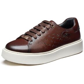 Men's Casual Dress Sneakers Genuine Italian Cowhide Leather Business Walking Shoes Lightweight Fashion with XL Extralight Sole