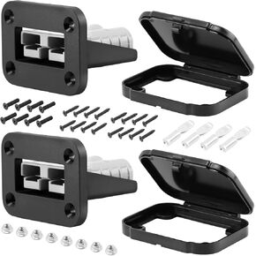 لوحة تصاعد المكونات IAYOKOCCC 50A مع غلاف ، بطارية 50AMP CONNECT/DISCINCONCENCENCE CONNECTOR PANETING FING FOR THE ANDERSON SB50 Series ، 2PCS Socket Panel 12-24V DC (اللون: رمادي)