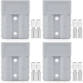 120Amp 2 Gauge Battery Cable Quick Connect/Disconnect Connector Plug Kit for Car Forklift Motor Winch Trailer (2AWG6PCS Grey)