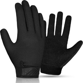 Kids Cycling Gloves - 3 Pairs Full Finger Bike Gloves for Boys & Girls, Non-Slip Motorbike Gloves for BMX, MTB, Scooter & Outdoor Sports (Ages 4-12)