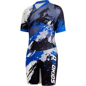 Gogokids Boys Cycling Jersey Youth Bike Suit with 3D Cushion, Kids Teen Short Sleeve Bicycle Clothes