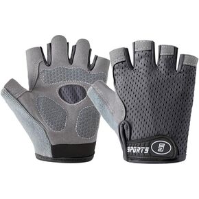 Kids Half-Finge Bike Gloves - Non-Slip UV-Protection Breathable Fingerless Cycling Gloves for Climbing Riding