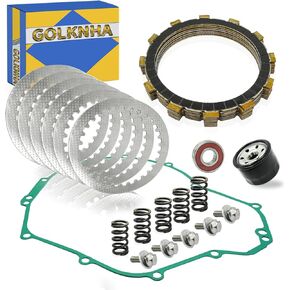 طقم القابض والاحتكاك الصلب حشية متوافقة مع Kawasaki Versys 650 KLE650 2007-2020 Ninja 650 650R EX650 2006-2016
