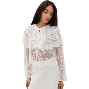 Sea Women's Marja Embroidery Capelet Blouse
